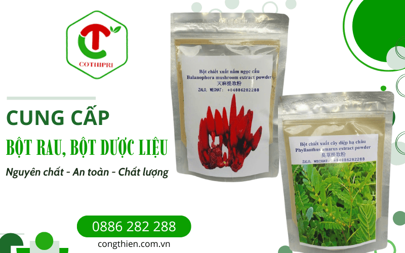 Bột rau, bột dược liệu